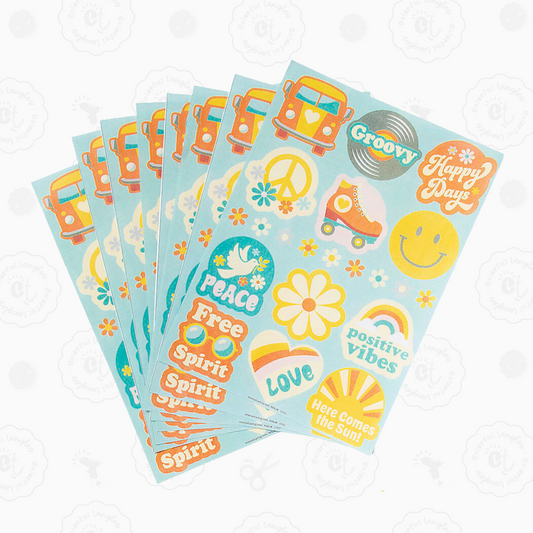 GROOVY STICKER SHEET